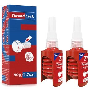 Thread Lock Red, 271 High Strength Lock Tight Threadlocker Anti-Rust&Loosening, Lock Tight for Gap Filling and Tighten Bolts Nuts Fasteners 100ml Round Bottle