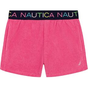 Nautica Girls' Pull-on Shorts with Logo Elastic Waistband