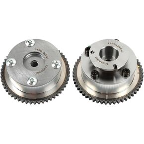 2pcs Intake Exhaust VVT Timing Camshaft Sprocket Gear 24370-2E010 24350-2E011 Fits for 12-16 Forte Soul 1.8/2.0L, for 11-14 Elantra Coupe GT 1.8 2.0L Engine Timing Chain Aftermarket Parts