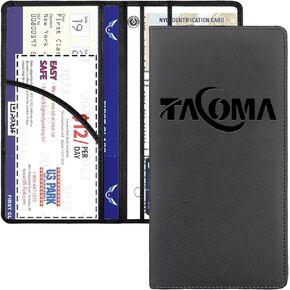 Customized for Toyota Tacoma Registration and Insurance Holder, Glove Box Organizer Ta-co-ma Accessories 2024 2023 2022, Premium PU Leather, Waterproof and Wear-Resistant