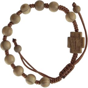 Olive Wood Adjustable 8mm Rosary Bracelet
