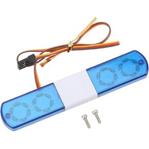 1/10 RC Car Simulation Police Lights Multi-Function Flash LED Lamp Nine Flashing Light Modes for 1/8 Crawler Off Road Rally Truck Cars HSP Traxxas Tamiya RC4WD Axial Arrma (Yellow 145mm)