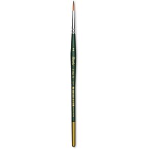 Utrecht Series 6150 Synthetic Golden Taklon Watercolor Brush - Round, Size 2, Short Handle