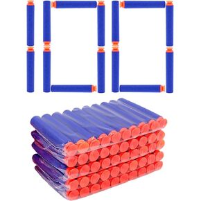 عبوة إعادة تعبئة رصاصات إسفنجية مكونة من 100 قطعة من WALWAL - متوافقة مع سلسلة N-Strike وModulus وAccuStrike Elite - ذخيرة إسفنجية آمنة للأطفال والمراهقين والبالغين (أزرق)