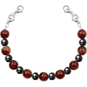 Interchangeable Replacement Medical ID Medical Alert Bracelet | MEDICAL ID TAG NOT INCLUDED | Cat's Eye Stone Stone & Hematite Bead YA5055