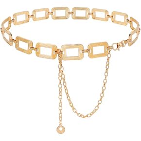 Women Metal Waist Belt Chunky Thick Link Belt for Dress