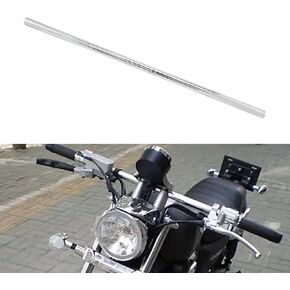 Motorcycle Straight Handlebar 7/8" Drag Handle Bar Cafe Racer Handlebars Universal for Bobber Custom Cruiser Dual Sport Street Bike Silver