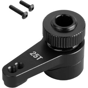 Aluminum 25T Unloading Steering Servo Horn Servo Arm Upgrades Part for Axial 1/10 RBX10 SCX10 90046 Capra 1.9 UTB LOSI 1/8 LMT Solid AXLE 4WD Monster Truck LOS04022 RC Car,Black