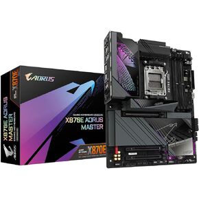 جيجابايت لوحة ام للالعاب X670E اوروس ماستر (AM5/ LGA 1718/ AMD X670E/ EATX/ ضمان 5 سنوات/ DDR5/ كواد M.2، منفذ الملحقات الاضافية السريع 5.0/ USB 3.2 الجيل الثاني نوع C/انتل واي فاي 6E/ انتل 2.5GbE LAN