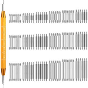 Giantree 33 PCS Watch Band Pins Replacement Kit, Watch Spring Bar Tool, Diameter 1.5mm Heavy Duty Stainless Steel Watch Link Remover Set, Length 14-25mm Watch Band Pins for Watch Bracelet Repairing