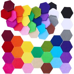 Exquiss 2400pcs Precut Hexagon Shape Tissue Paper 2.4 x 2.2 Inch for Art Craft Tissue Paper Decorative Hexagon Bee Hive Craft Hexagon Collage Art Rainbow Kids DIY Handcraft Wall Art