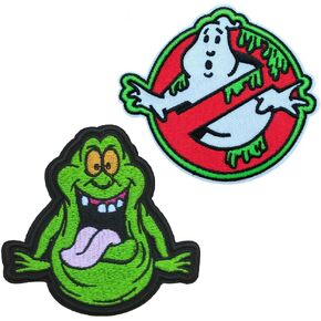 Green Slime Ghost Embroidery Iron on Sew On Patch Halloween Cosplay DIY Applique Accessories