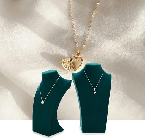 Oirlv velvet Necklace Chain Jewelry Bust Display Holder Stand Necklaces Display Necklace Mannequin(Small in Kuwait