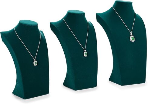 Oirlv velvet Necklace Chain Jewelry Bust Display Holder Stand Necklaces Display Necklace Mannequin(Small in Kuwait