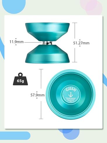 Yozean Yo-Yo Professional Unresponsive Yoyo 6061 Alloy Aluminum yoyo GUSH, Green in Saudi Arabia