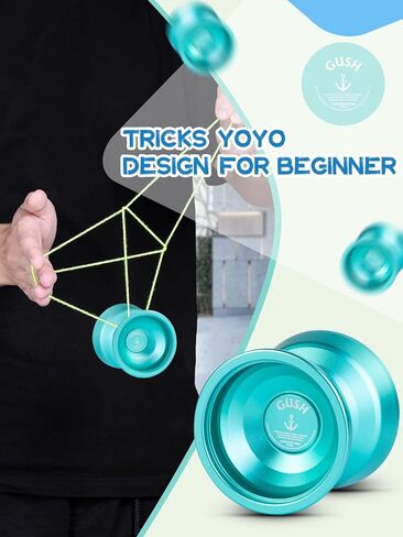 Yozean Yo-Yo Professional Unresponsive Yoyo 6061 Alloy Aluminum yoyo GUSH, Green in Saudi Arabia