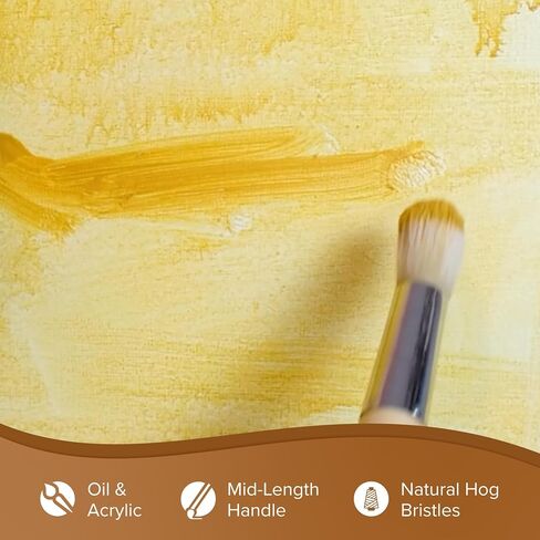 Silver Brush Limited 800050 Silver Jumbo Round Brush, Large Murals, Easel Painters and Furniture, Size 50, Mid Length Handle in Saudi Arabia