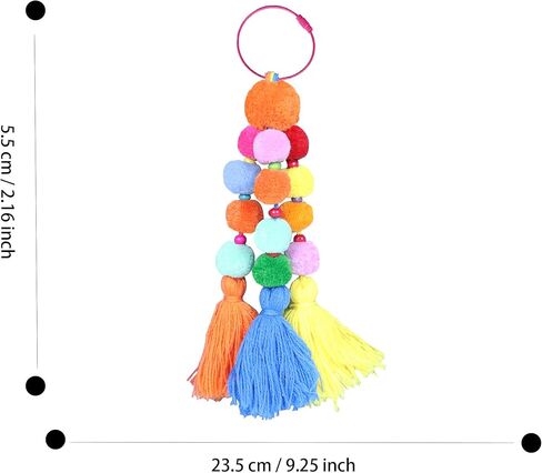 MOTOFITOOL بوم بومس وشرابة سحر الملحقات لحقيبة بوج وحمل الجنوب ببساطة، إدراج ديكور لحقيبة الشاطئ حقيبة حمل الشاطئ in Kuwait