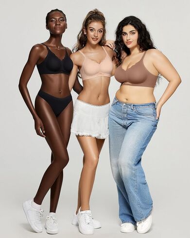 OEAK حمالات الصدر النسائية اللاسلكية صدفي رفع Bralettes لا Underwire داعمة التي شيرت الصدرية سلس مريحة حمالات الصدر اليومية in Saudi Arabia