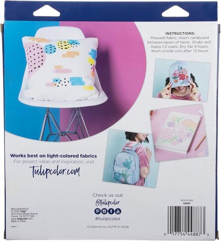 TULIP Soft Paint Kits 44887 Sfpt Multi 1Oz 12Pk Rainbow Color Collection, 1 Fl Oz (Pack of 12), As Detailed in Saudi Arabia