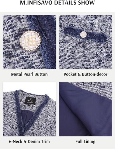 سترة نسائية من M.Infisavo من التويد كاجوال مبطنة بأكمام طويلة in Kuwait