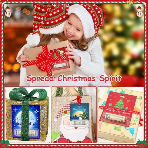 Mviioe 12 قطعة من حوامل أموال عيد الميلاد للنقود وبطاقات عيد الميلاد المضحكة والحلي مع غطاء لزينة عيد الميلاد هدية نقدية لشجرة عيد الميلاد ملحقات معلقة in Kuwait