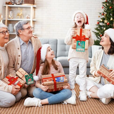 Mviioe 12 قطعة من حوامل أموال عيد الميلاد للنقود وبطاقات عيد الميلاد المضحكة والحلي مع غطاء لزينة عيد الميلاد هدية نقدية لشجرة عيد الميلاد ملحقات معلقة in Kuwait