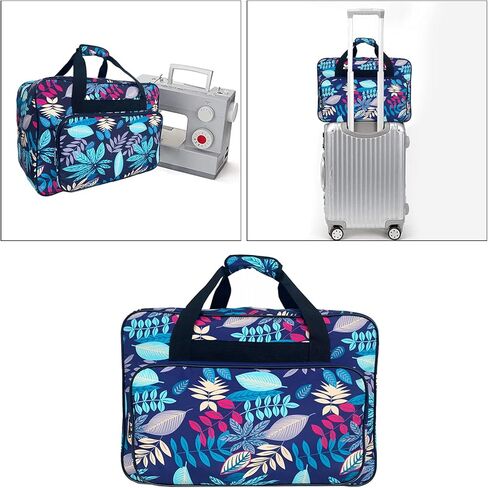 حقيبة ماكينة الخياطة المنزلية ذات سعة كبيرة، حقائب تخزين مفيدة، حقيبة متنوعة لتنظيم الماكينة - أزرق فاتح، أزرق in Kuwait