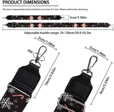 Coldinair Christmas Snowman Purse Strap with Adjustable Hardware Pineapple Pattern Replacement Bag Straps Wide Bag Straps for Canvas Crossbody Purses Strap Messenger Bags Shoulder Handbags in Saudi Arabia