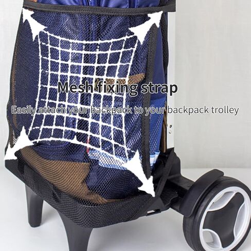Mesh Fixing Strap for Easy Fastening Backpack to Luggage Handle - Bag Accessory for Securely Attaching Shoulder Bag and Trolley Strap with Plastic Buckle in Saudi Arabia