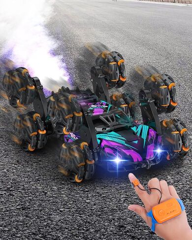 Minetom Gesture Sensing Stunt RC Cars, 8WD Remote Control Climbing Car Toys for Age 6-8, Transform Drift Off Road Vehicle Toy for Kids 9 10 11 12 Years Old Christmas Birthday Gifts for Boys & Girls in Saudi Arabia