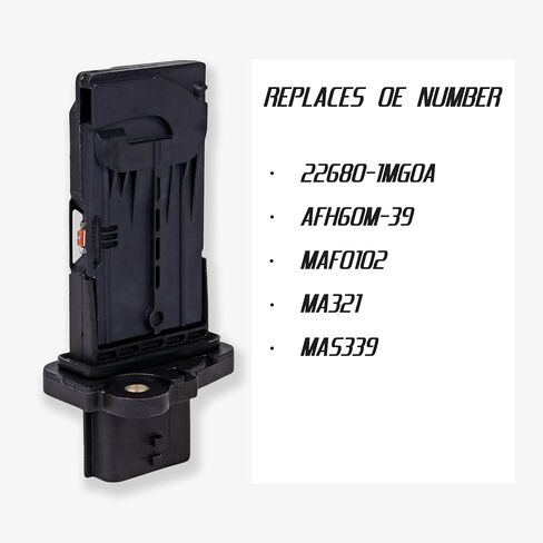 Mass Air Flow Sensor MAF Sensor Fit for Nissan Altima 2.5L Murano 2.5L Pathfinder 2.5L Sentra 1.8L & Infiniti M35h 3.5L Q50 3.5L Q703.5L QX60 2.5L OE#22680-1MG0A in Kuwait