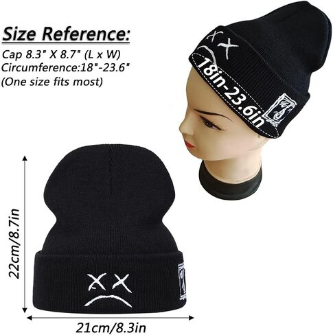 Beanie Knit Hats Cat Beanie Lovely Face Hat Cute Anime Beanies Embroidery Winter Knitted Hats Caps for Boys Girls in Saudi Arabia