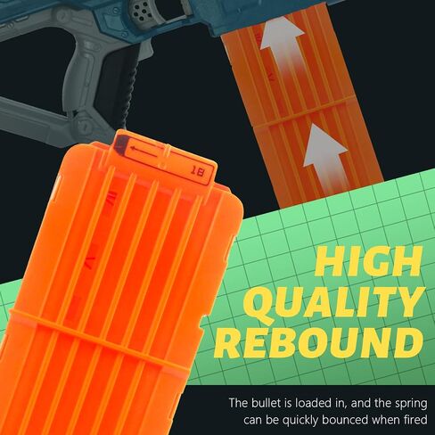 TORMEN 2 Pack Quick Reload Clip,18-Darts Magazines Clips,Bullet Clips Compatible for Nerf Elite Toy Gun(Orange in Saudi Arabia