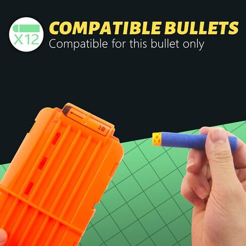 TORMEN 2 Pack Quick Reload Clip,18-Darts Magazines Clips,Bullet Clips Compatible for Nerf Elite Toy Gun(Orange in Saudi Arabia