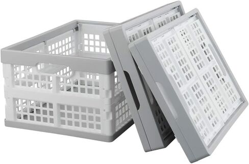 Kiddream 15 Liter Collapsible Storage Crates, Small Plastic Folding Crates Set of 3 in Saudi Arabia