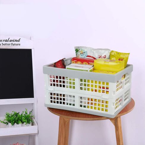 Kiddream 15 Liter Collapsible Storage Crates, Small Plastic Folding Crates Set of 3 in Saudi Arabia