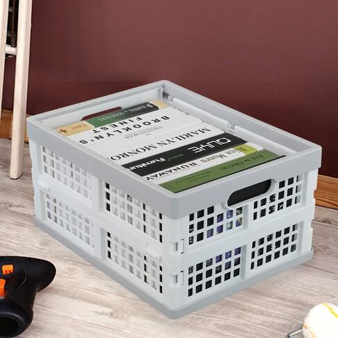 Kiddream 15 Liter Collapsible Storage Crates, Small Plastic Folding Crates Set of 3 in Saudi Arabia