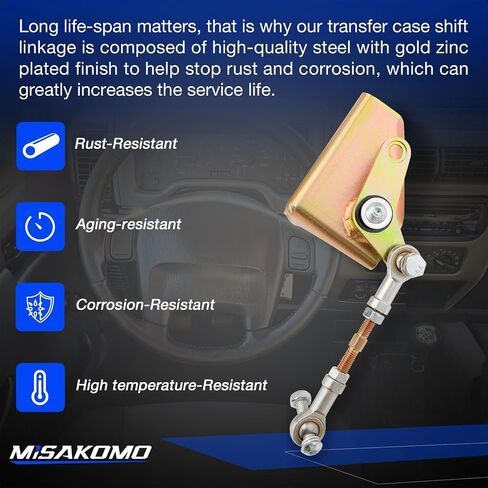 Transfer Case Shift Linkage Adapter Kit Compatible with 1997-2006 Jeep Wrangler TJ 2004-2006 Jeep Wrangler LJ Replace 4947100 in Saudi Arabia