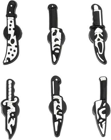 25,30,50,100 Pcs Random Halloween Shoe Charms for Croc Clog Sandals Bracelets Accessories Decoration, Horror Pumpkin Skull Shoe Charms for Kids Teens Adults Hallwoeen Party Favor Gift in Saudi Arabia