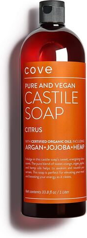 Cove Castile Soap Unscented - 1 Gallon With Pump - Organic Argan, Jojoba, & Hemp Oils in Saudi Arabia