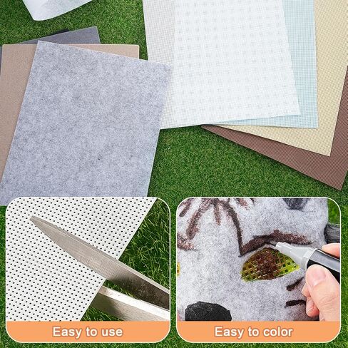 مجموعة مواد قناع Therian DIY بما في ذلك ورقة نسيج اللباد وشرائط من الفرو الصناعي وصفائح شبكية بلاستيكية للعين (بدون قناع) in Saudi Arabia