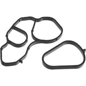 No.11428643758 Oil Cooler Gasket for Mini Cooper 2007-2013 / Inner Engine Oil Filter Adapter Gasket/Durable Rubber / 1Set Black