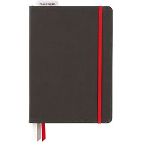 C.R. Gibson Black Leatherette Dot Grid Notebook Journal, 6'' W x 8.5'' L, 240 Pages, Bulleting Log (MJ127-20191A)