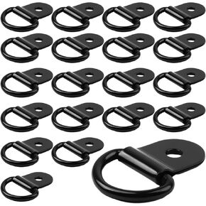 Tie Down Anchors 20PCS Heavy Duty Stainless Steel D Ring Trailer Tie Down Hooks for Truck, Trailer, Camper, Warehouse, Boat, Cargo Control & Surface Mount