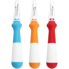 MovFlax Seam Ripper Ergonomic, 3 PCS Sewing Thread Remover, Large Thread Cutter Tool Colorful Handy Stitch Rippers for Sewing Crafting Embroidery Removing Hems and Seams