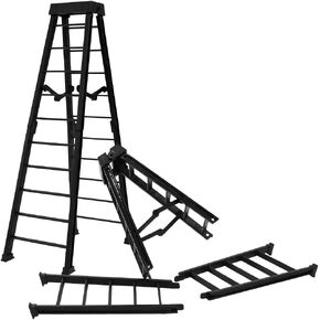 Set of 2 Large 10 Inch Breakable Black Ladders for Wrestling Action Figures