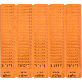 SEWACC 100 Pcs Raffle Tickets Double Roll Tickets for Events Carnivals Class Reward Fundraiser Tickets Roll Amusement Park Tickets Universal Tickets
