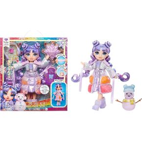 Rainbow High Winter Wonderland Violet - Purple 11" Fashion Doll with Magic Snow Hidden in Fashion That Puffs Up with Water, and Snowman Kit, Great Gift for Kids 4-12 Years Old