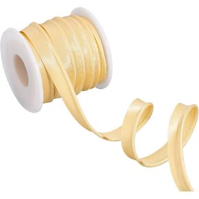 FINGERINSPIRE 10.9 Yards 1/2" Satin Piping Trim with Cotton Core, Single Fold Bias Tape Yellow Maxi Piping Bias Tape, Smooth Polyester Piping Trim Maxi Piping Trim for Sewing Trimming Upholstery